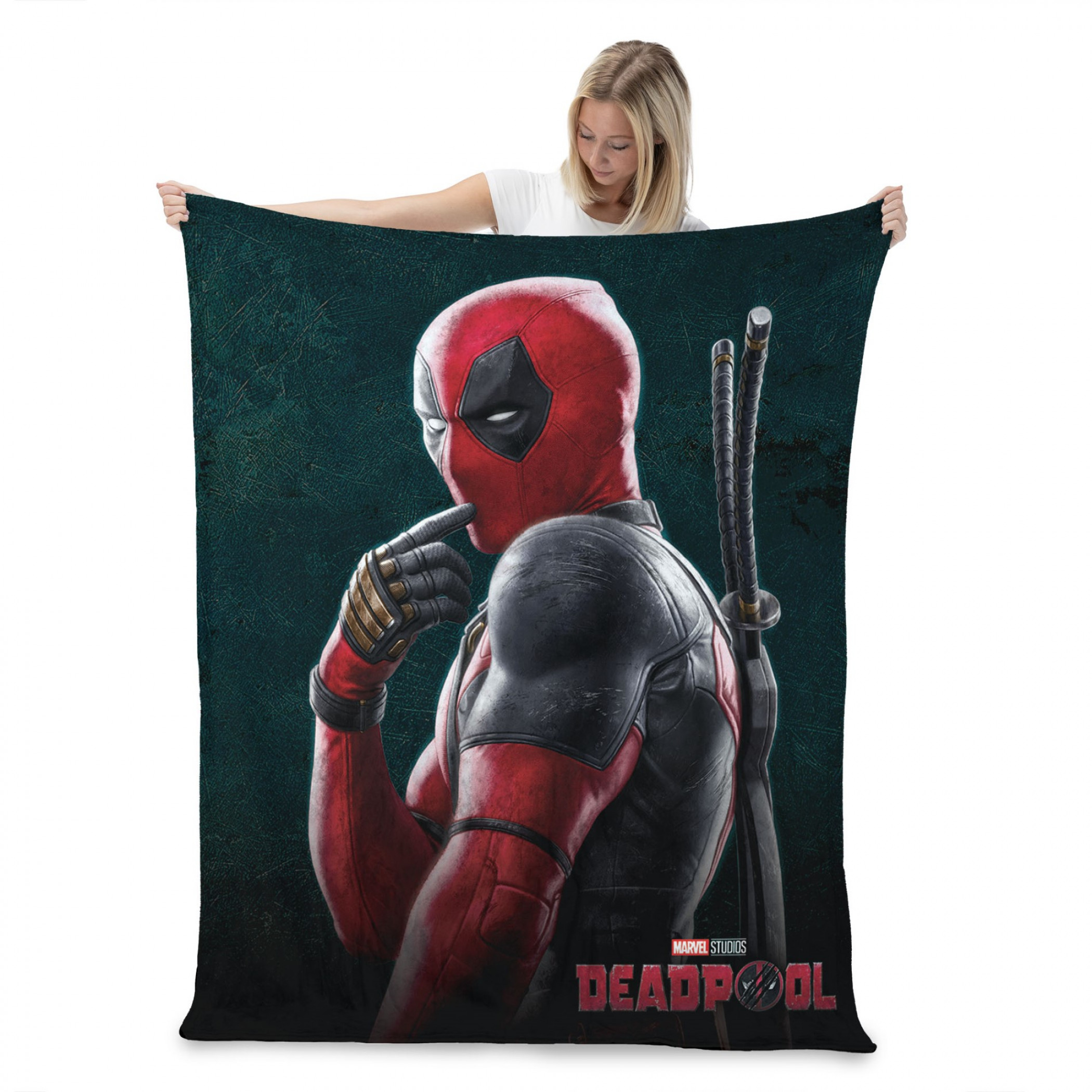 Deadpool Hey There Marvel Studios Silk Throw Blanket